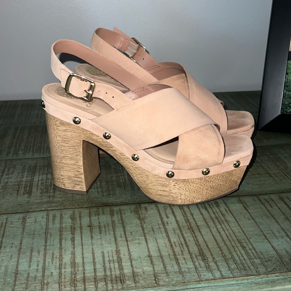 Vince Camuto Womens Clogs Shoes Jenvya Platform Slingback Block Heel
Brown 8.5